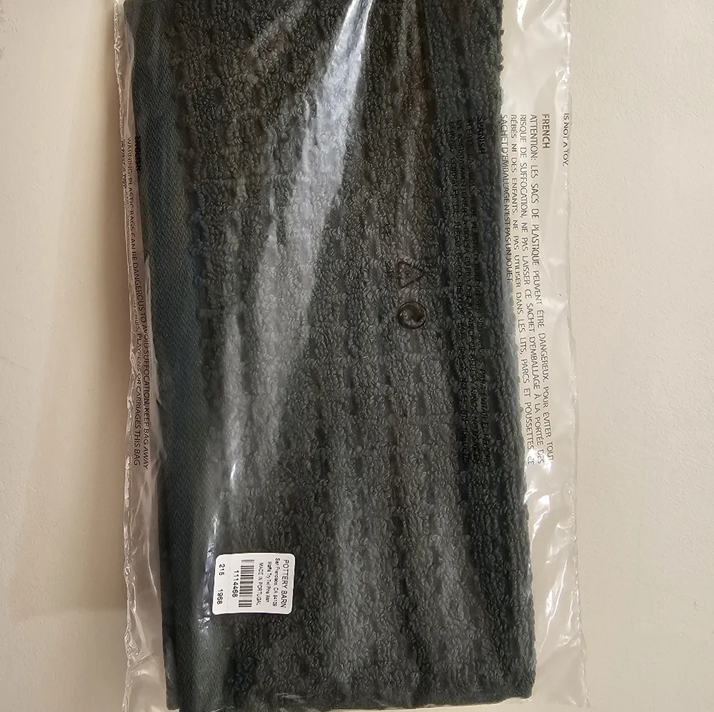 Pottery Barn Terry Waffle Washcloths Set of 2 Pine